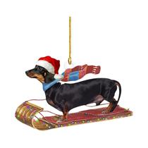 Enfeites De Natal Em Forma De Cão Dachshund, Pendurados Para Decoração De Casa, Presentes De Natal