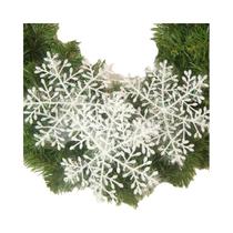 Enfeites De Natal Em Forma De Floco De Neve Brancos 30 60 90pcs, Pendentes Para Decoração De Árvore