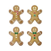 Enfeites De Natal Em Forma De Homem De Gengibre Grandes, 8 Peças, Decoração Rústica De Plástico Para