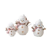 Enfeites De Natal Em Tricô De Boneco De Neve Rosa E Vermelho, Figuras De Feliz Natal, Presentes De