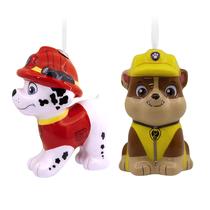 Enfeites de Natal Hallmark Paw Patrol Marshall Rubble