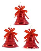 Enfeites De Natal - Kit Com 6 Sinos Com Linhas Para Pendurar