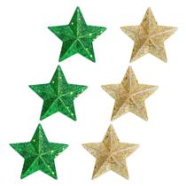 Enfeites de Natal Le Estrelas 7cm com 6 Unidades