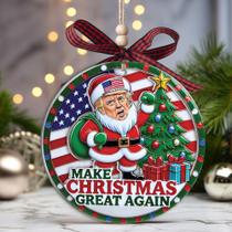 Enfeites de Natal Miarita Trump 2024 Santa Acrylic 9cm