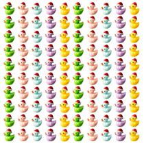 Enfeites de Natal Mini Resin Ducks, 100 unidades Haooryx