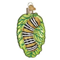 Enfeites de Natal Old World Fuzzy Caterpillar Glass x6 Enfeites de Natal Old World Fuzzy Caterpillar Glass x6