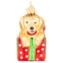 Enfeites de Natal Old World Golden Retriever Puppy