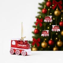 Enfeites de natal ornamentos para decoração em árvores de natal guirlanda natalinas Bota casinha trem 4 unidades