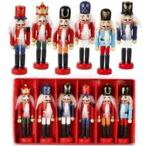 Enfeites de Natal Our Warm Nutcracker Figures de madeira 12,5 cm, 6 unidades Enfeites de Natal Our Warm Nutcracker Figures de madeira 12,5 cm, 6 unidades