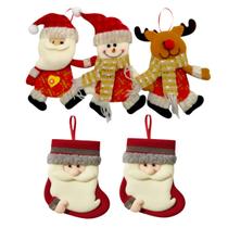 Enfeites De Natal Papai Noel e Rena Para Decoração Premium Enfeites De Natal Papai Noel e Rena Para Decoração Premium