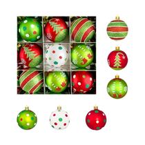 Enfeites De Natal Pintados De Verde, Pendurados Para Decoração De Casa, Presentes De Natal Enfeites De Natal Pintados De Verde, Pendurados Para Decoração De Casa, Presentes De Natal