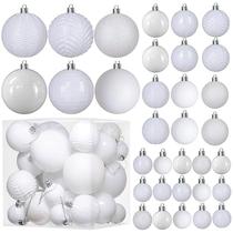 Enfeites de Natal Prextex White 36 peças à prova de estilhaçamento