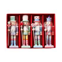 Enfeites De Natal Quebra-Nozes, Figuras De Soldados De Madeira, 3, 4, 5 Peças, Decorações Para Enfeites De Natal Quebra-Nozes, Figuras De Soldados De Madeira, 3, 4, 5 Peças, Decorações Para