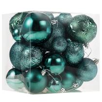 Enfeites de Natal Senjie Shatterproof Green Balls 11/15/6 Enfeites de Natal Senjie Shatterproof Green Balls 11/15/6