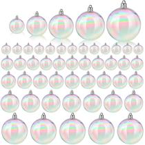 Enfeites de Natal Shappy Iridescent 50 unidades transparentes