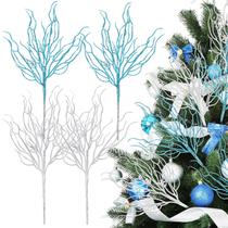 Enfeites de Natal Vercraft Coastal Blue White 40 cm 8 unidades Enfeites de Natal Vercraft Coastal Blue White 40 cm 8 unidades