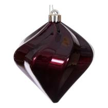 Enfeites de Natal Vickerman Swirl Diamond UV Candy Red