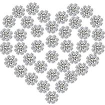 Enfeites de strass Waydress, 16 mm, 70 unidades, prata