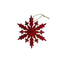Enfeites Decorativos P/ Arvore Natal Com Glitter Vermelho 8cm