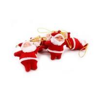 Enfeites do Papai Noel - Kit com 6 peças - Plástico - 6 cm