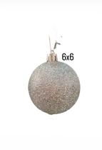 Enfeites Kit Bolas de Natal Prateada Brilhante Fosca Glitter Enfeites Kit Bolas de Natal Prateada Brilhante Fosca Glitter