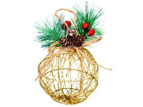 Enfeites para Árvore de Natal Bola com Pinha - NATAL083B Casambiente