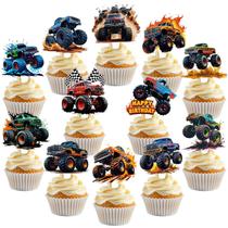 Enfeites para Cupcake de Caminhão Monstro BQF 48 Peças
