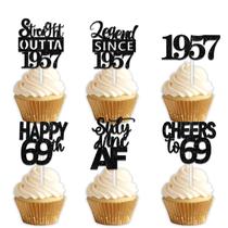 Enfeites para Cupcake LETLIMIT 18 unidades Glitter Preto 5 cm Enfeites para Cupcake LETLIMIT 18 unidades Glitter Preto 5 cm