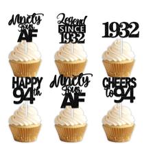 Enfeites para Cupcake LETLIMIT 18 unidades Glitter Preto 5 cm Enfeites para Cupcake LETLIMIT 18 unidades Glitter Preto 5 cm