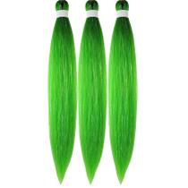 Enfeites pré-esticados Braiding Hair Gozill Green de 26 polegadas