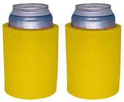 Enfriador de Latas Coolie Junction Espuma Gruesa Amarilla (Paquete de 2)