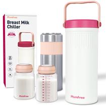 Enfriador para Leche Materna Momfree 600ml con 2 Biberones, Mantiene Frío por 24h Enfriador para Leche Materna Momfree 600ml con 2 Biberones, Mantiene Frío por 24h