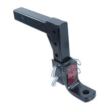 Enganche de remolque TOPTOW 64189 ajustable con caída de 25 cm, negro mate Enganche de remolque TOPTOW 64189 ajustable con caída de 25 cm, negro mate
