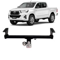 Engate Braconi Hilux 2016 até 2021 pick-up com Bola Cromada Tração 1000kg Fixo - IM-140 Engate Braconi Hilux 2016 até 2021 pick-up com Bola Cromada Tração 1000kg Fixo - IM-140