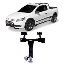 Engate Braconi Saveiro G5/G6/G7/G8 Sem Furar com Bola Cromada Tração 600kg Modelo Fixo-VW-36 Engate Braconi Saveiro G5/G6/G7/G8 Sem Furar com Bola Cromada Tração 600kg Modelo Fixo-VW-36