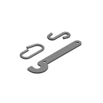 Engate Da Corrente Com S E Argola Zincado Branco