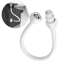 Engate De Pvc Flexível Mangueira Para Descarga 40 Cm Branco