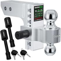 Engate de reboque ajustável Rhino USA para receptor de 2,5" com queda de 8" Engate de reboque ajustável Rhino USA para receptor de 2,5" com queda de 8"