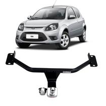 Engate De Reboque Braconi Ka 2008 até 2013 Sem Furar Bola Cromada Tração 400kg Modelo Fixo FD-19