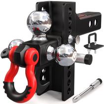 Engate de Reboque Tri-Bola Ajustável TYT 10.000 lbs GTW Queda de 4,5 cm