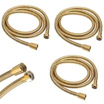 Engate Ducha Higienica Kit 3 Uni 1 Metro e 20cm Rabicho Mangueira de Chuveirinho Flexivel Banheiro Lavabo Chuveiro Engate Ducha Higienica Kit 3 Uni 1 Metro e 20cm Rabicho Mangueira de Chuveirinho Flexivel Banheiro Lavabo Chuveiro