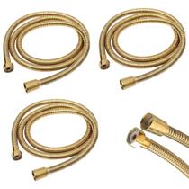 Engate Ducha Higienica Kit 3 Uni Rabicho Chuveirinho 1 Metro e 20cm Banheiro Sanitario Resistente Mangueira Hidraulica Engate Ducha Higienica Kit 3 Uni Rabicho Chuveirinho 1 Metro e 20cm Banheiro Sanitario Resistente Mangueira Hidraulica