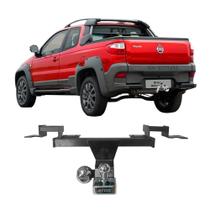 Engate Fiat Strada 2003 a 2019 Atos Reboque Rabicho Protetor Tração 400 KG