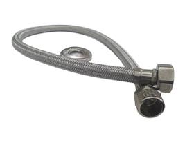 Engate Flexível 30 Cm Aço Inox Trançado Kit 3 Rabicho