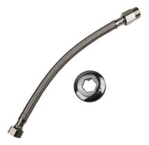 Engate Flexível Aço Malha Inox 1/2x40cm Brasfort Pia Tanque