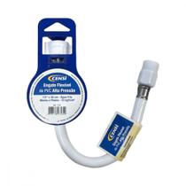 Engate Flexivel Alta Pressao Branco Pvc Censi Para Agua 30Cm - 7120