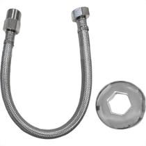 Engate Flexivel Censi Malha Inox Alta Pressao Para Agua 40Cm - 7545