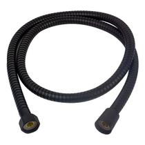 Engate Flexível Ducha Preto Fosco 1,20 Cm Em Aço Inoxidável