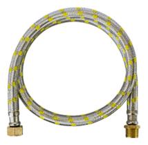 Engate Flexível Inox Gás Rosca Macho Femea 40cm