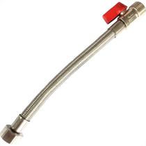 Engate Flexivel Malha Inox Brazhu Trancado 60Cm Com Registro Engate Flexivel Malha Inox Brazhu Trancado 60Cm Com Registro
